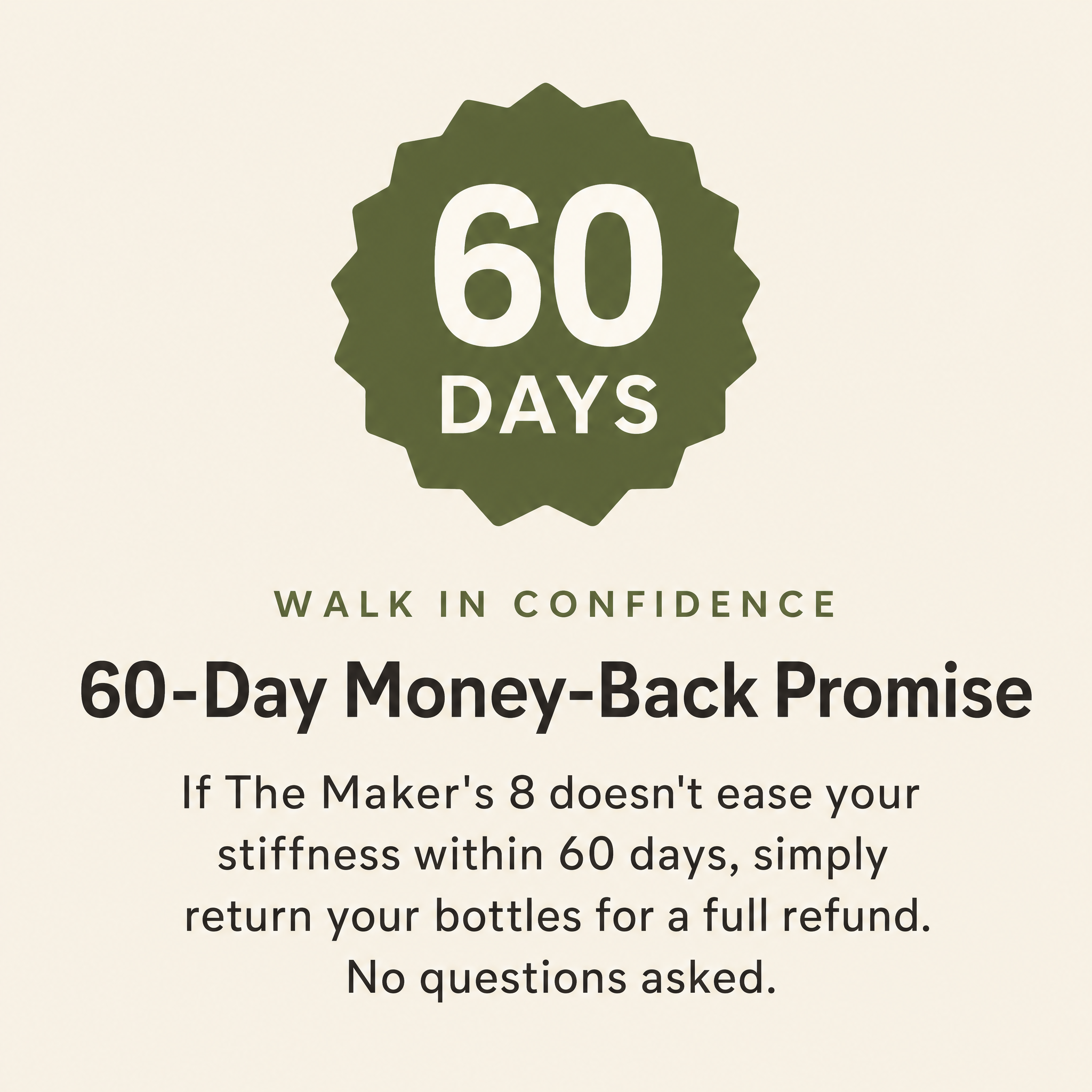 60-Day Money-Back Promise — Walk in Confidence