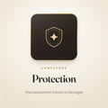 Lumestone Protection — free replacement if stolen or damaged
